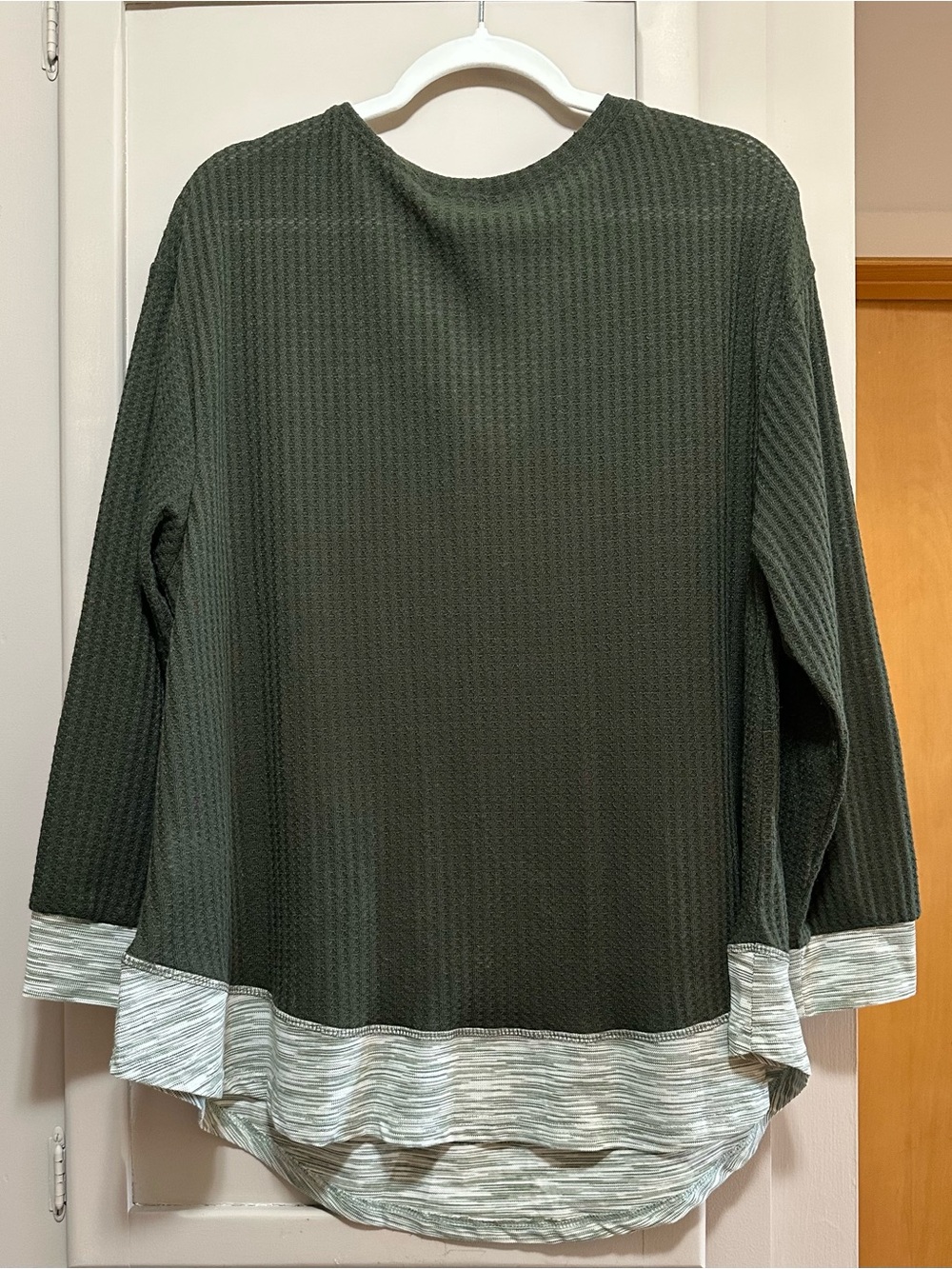 BloomChic Olive Green Ribbed Sweater Top - Picture 2 of 9